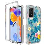 For Xiaomi Redmi Note 11 Pro PC+TPU Transparent Painted Phone Case(Banana Leaf)