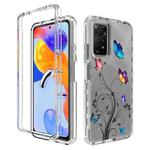 For Xiaomi Redmi Note 11 Pro PC+TPU Transparent Painted Phone Case(Tree Butterflies)