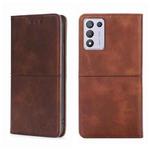 For OPPO K9s/Realme Q3s Cow Texture Magnetic Horizontal Flip Leather Phone Case(Dark Brown)