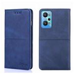 For OPPO Realme GT Neo2 5G Cow Texture Magnetic Horizontal Flip Leather Phone Case(Blue)