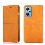 For OPPO Realme GT Neo2 5G Cow Texture Magnetic Horizontal Flip Leather Phone Case(Light Brown)