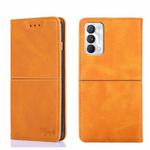For OPPO Realme GT Explorer Maste/Realme GT Master/Realme Q3 Pro Carnival Cow Texture Magnetic Horizontal Flip Leather Phone Case(Light Brown)