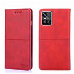 For vivo S10/S10 Pro Cow Texture Magnetic Horizontal Flip Leather Phone Case(Red)