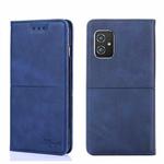 For Asus ZenFone 8 ZS590KS Cow Texture Magnetic Horizontal Flip Leather Phone Case(Blue)