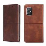 For Asus ZenFone 8 ZS590KS Cow Texture Magnetic Horizontal Flip Leather Phone Case(Dark Brown)