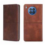 For Huawei Nova 8i Cow Texture Magnetic Horizontal Flip Leather Phone Case(Dark Brown)