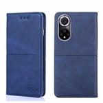 For Huawei Nova 9 Cow Texture Magnetic Horizontal Flip Leather Phone Case(Blue)