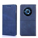 For Honor Magic3 Cow Texture Magnetic Horizontal Flip Leather Phone Case(Blue)