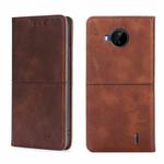 For Nokia C20 Plus Cow Texture Magnetic Horizontal Flip Leather Phone Case(Dark Brown)