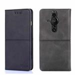 For Sony Xperia Pro-I Cow Texture Magnetic Horizontal Flip Leather Phone Case(Black)