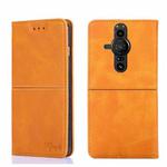 For Sony Xperia Pro-I Cow Texture Magnetic Horizontal Flip Leather Phone Case(Light Brown)