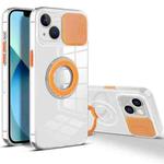 For iPhone 14 Plus Sliding Camera Cover Design TPU Phone Case (Orange)