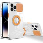 For iPhone 14 Pro Max Sliding Camera Cover Design TPU Phone Case (Orange)