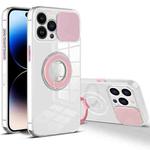 For iPhone 14 Pro Max Sliding Camera Cover Design TPU Phone Case (Pink)