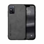 For Honor X10 Max 5G Skin Feel Magnetic Leather Back Phone Case(Dark Grey)