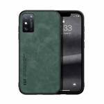 For Honor X10 Max 5G Skin Feel Magnetic Leather Back Phone Case(Green)