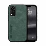 For Honor V40 5G Skin Feel Magnetic Leather Back Phone Case(Green)