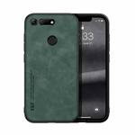 For Honor V20 Skin Feel Magnetic Leather Back Phone Case(Green)