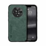 For Honor Magic4 Skin Feel Magnetic Leather Back Phone Case(Green)