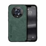 For Honor Magic4 Pro Skin Feel Magnetic Leather Back Phone Case(Green)