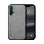 For Honor 20 Skin Feel Magnetic Leather Back Phone Case(Light Grey)