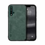 For Honor 20 Skin Feel Magnetic Leather Back Phone Case(Green)