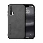 For Honor 20  Pro Skin Feel Magnetic Leather Back Phone Case(Dark Grey)