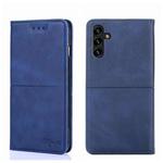 For Samsung Galaxy A13 5G Cow Texture Magnetic Horizontal Flip Leather Phone Case(Blue)