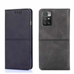 For Xiaomi Redmi 10 Cow Texture Magnetic Horizontal Flip Leather Phone Case(Black)