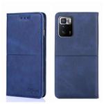 For Xiaomi Redmi Note 10 Pro 5G China Cow Texture Magnetic Horizontal Flip Leather Phone Case(Blue)