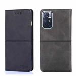 For Xiaomi Redmi Note 11 5G/Poco M4 Pro 5G Cow Texture Magnetic Horizontal Flip Leather Phone Case(Black)