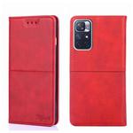 For Xiaomi Redmi Note 11 5G/Poco M4 Pro 5G Cow Texture Magnetic Horizontal Flip Leather Phone Case(Red)