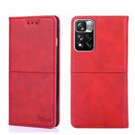 For Xiaomi Redmi Note 11 Pro 5G/Redmi Note 11 Pro+ 5G Cow Texture Magnetic Horizontal Flip Leather Phone Case(Red)