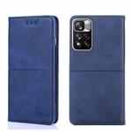 For Xiaomi Redmi Note 11 Pro 5G/Redmi Note 11 Pro+ 5G Cow Texture Magnetic Horizontal Flip Leather Phone Case(Blue)