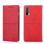 For OnePlus Nord CE 5G Cow Texture Magnetic Horizontal Flip Leather Phone Case(Red)