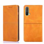 For OnePlus Nord CE 5G Cow Texture Magnetic Horizontal Flip Leather Phone Case(Light Brown)