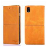 For ZTE Blade L210 Cow Texture Magnetic Horizontal Flip Leather Phone Case(Light Brown)