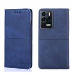 For ZTE Axon 30 Ultra Cow Texture Magnetic Horizontal Flip Leather Phone Case(Blue)