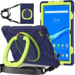 For Lenovo Tab M10 Plus 10.6 3rd Gen 2022 Silicone + PC Protective Tablet Case(Navy Blue and Yellow Green)