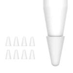 8 PCS / Set Universal Wearable Stylus Nib Cover For Apple Pencil 1 / 2(White)