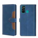 For Infinix Hot 9 / Note 7 Lite X655C Skin Feel Straw Hat Magnetic Buckle Leather Phone Case(Blue)