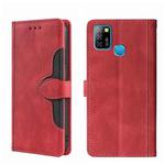For Infinix Hot 10 Lite / Smart 5 X657 Skin Feel Straw Hat Magnetic Buckle Leather Phone Case(Red)