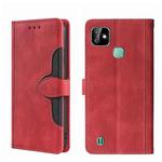 For Infinix Smart HD 2021 X612 Skin Feel Straw Hat Magnetic Buckle Leather Phone Case(Red)