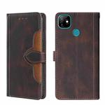 For Itel Vision 1 Skin Feel Straw Hat Magnetic Buckle Leather Phone Case(Brown)