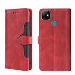 For Itel Vision 1 Skin Feel Straw Hat Magnetic Buckle Leather Phone Case(Red)