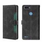 For Tecno Pop 2 / Pop 2 F / Pop 2 Pro Skin Feel Straw Hat Magnetic Buckle Leather Phone Case(Black)