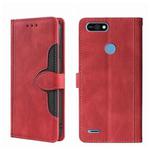 For Tecno Pop 2 / Pop 2 F / Pop 2 Pro Skin Feel Straw Hat Magnetic Buckle Leather Phone Case(Red)