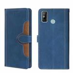 For Tecno Spark 6 GO Skin Feel Straw Hat Magnetic Buckle Leather Phone Case(Blue)