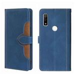 For Fujitsu Arrows WE F-51B Skin Feel Straw Hat Magnetic Buckle Leather Phone Case(Blue)