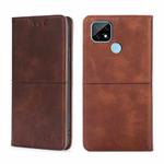 For TCL C21 Cow Texture Magnetic Horizontal Flip Leather Phone Case(Dark Brown)
